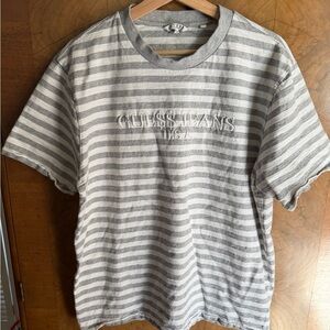 GUESS x ASAP Rocky vintage grey striped shirt